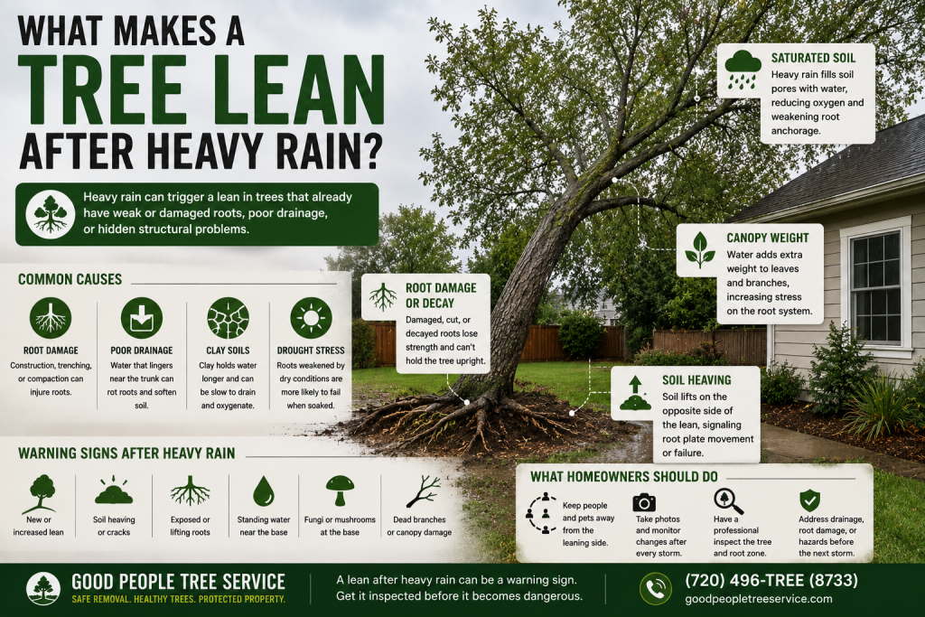 Isa Tree Lean Image What Makes a Tree Lean After Heavy Rain?